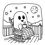 Just Ghosting About - Adult coloring in book - freebie