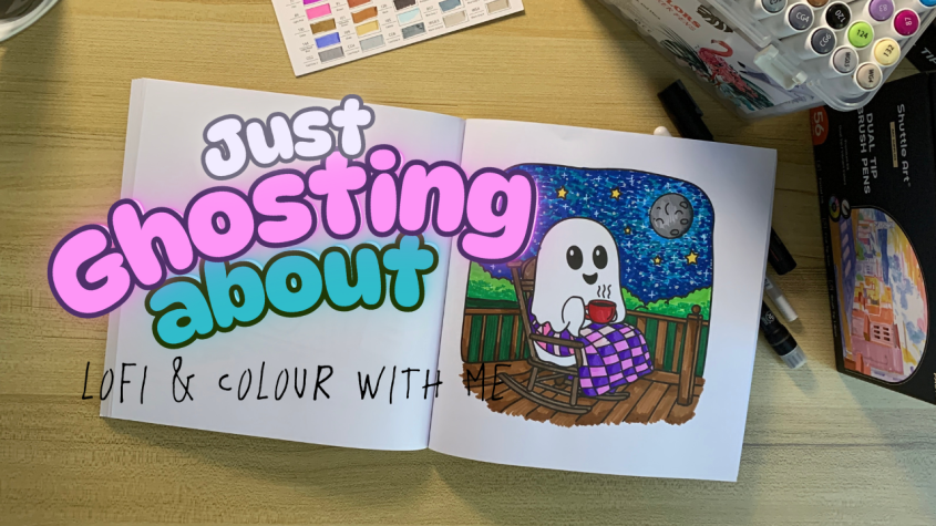 Color With Me – Just Ghosting About | Chill Lofi Vibes & Relaxing Coloring Session on YouTube